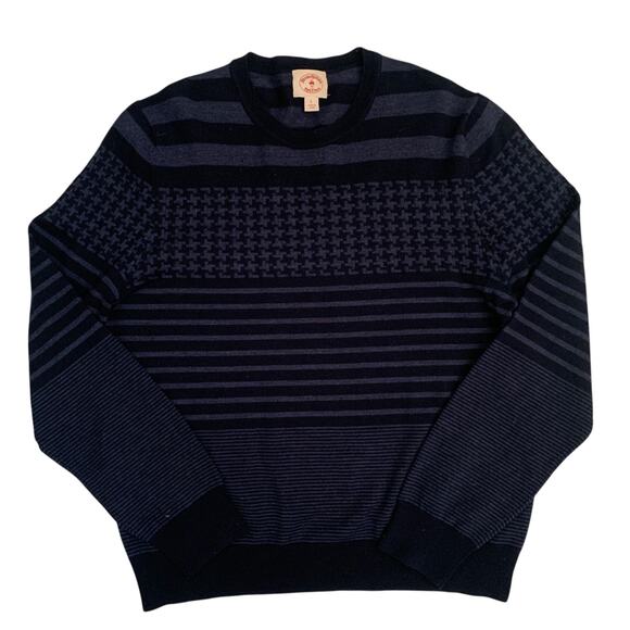 Brooks Brothers Red Fleece Men's Size L Wool Striped Pullover Knit Sweater - Picture 1 of 14